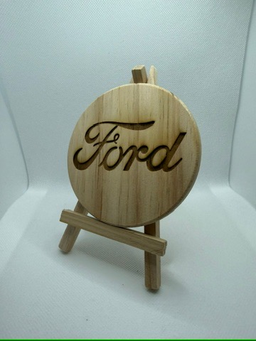 Engraved logo coaster example